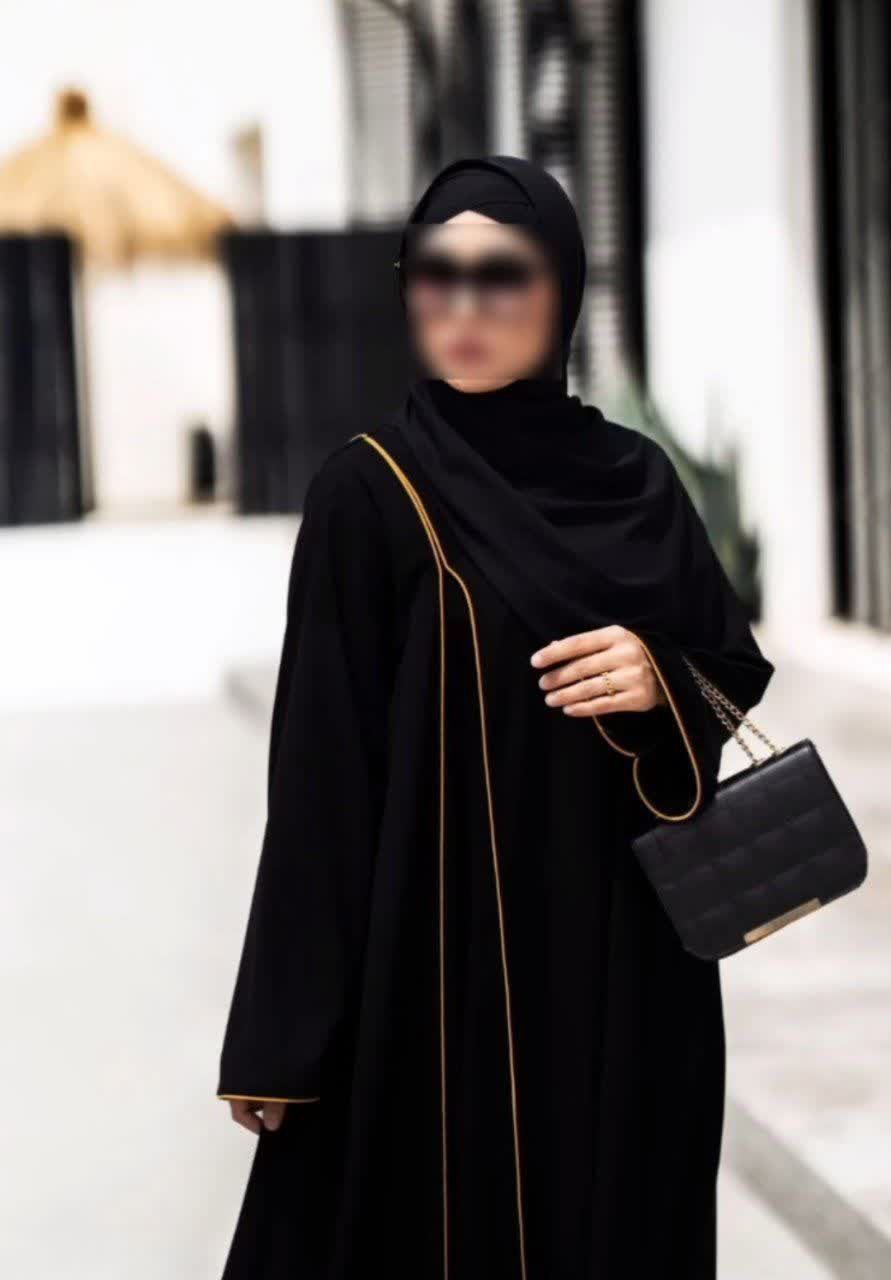 عبای ترنج ابر و بادی گرم بالا جلو بسته