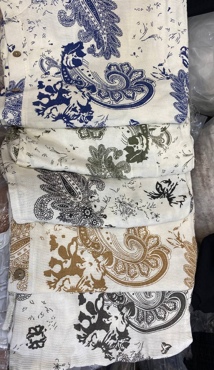 پیراهن کنفی ساحلی شیک ترمه